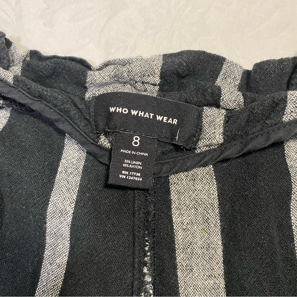 Who What Wear Dress Pants High Rise Pleated Paper Bag Waist Ankle Crop Wide Leg - Picture 9 of 11